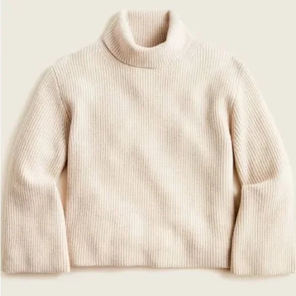 JCREW wool cashmere rubbed turtleneck sweater - Picture 2 of 2